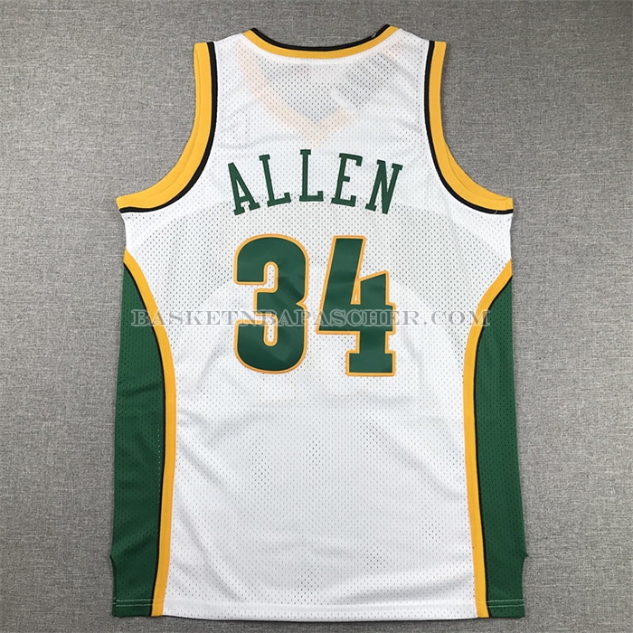 Maillot Seattle Supersonics Ray Allen NO 34 Mitchell & Ness 2006-07 Blanc